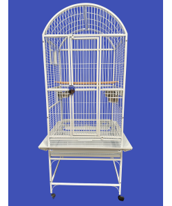 Parrot-Supplies Michigan Dome Top Parrot Cage White